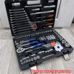 Набор головок с трещеткой 1/2"+ рожково-накидные ключи в КЕЙСЕ 121 предмета  1/3  3683